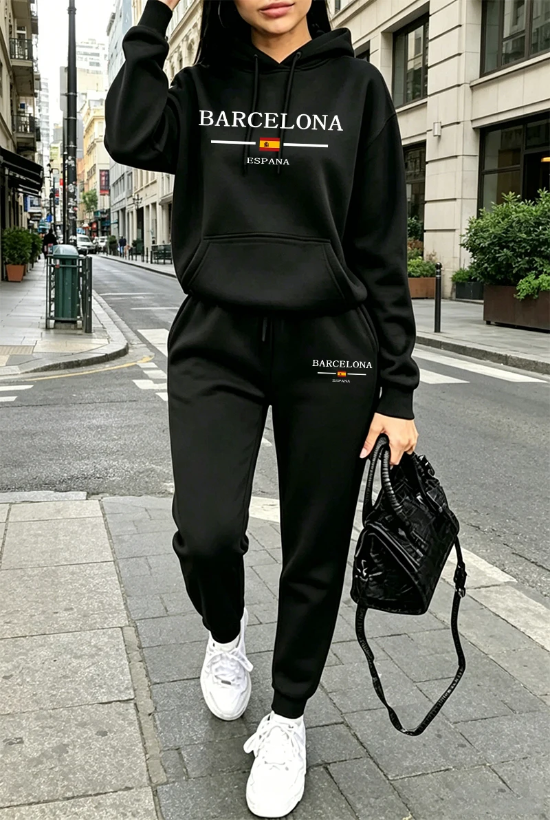 Winter Clothing For - Fashion Womens Tracksuit Printing Casual Hoodie