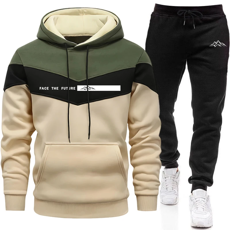 Winter Clothing For Men - Tracksuit Men's Fashion Casual Hooded Sweatshirt