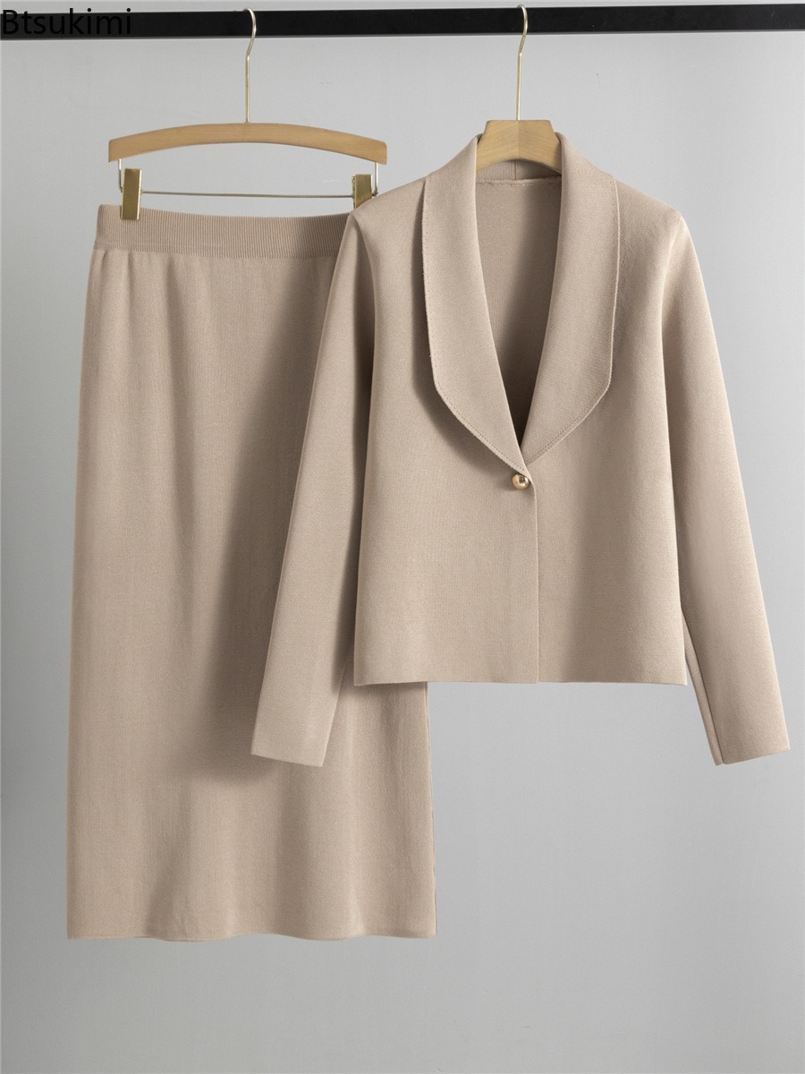 Winter Clothing Pk - Autumn Winter Knitted Two-piece Set Women's