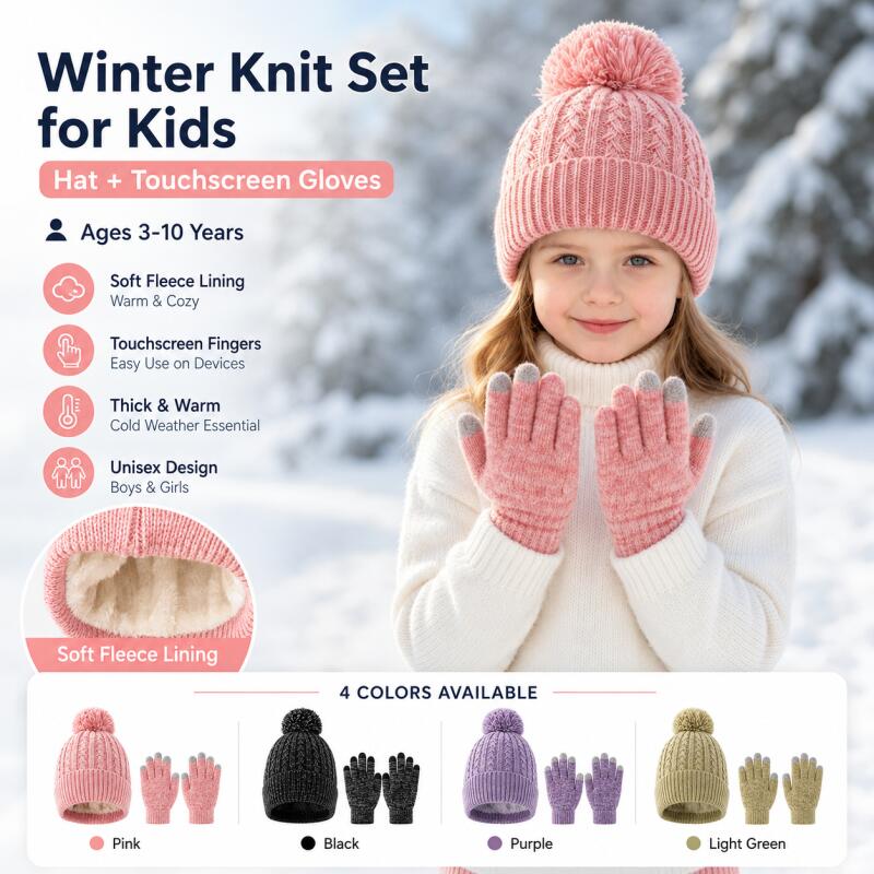 Kids Winter Knit Hat Touchscre - Knit Glove Touch Screen ulasan dan harga