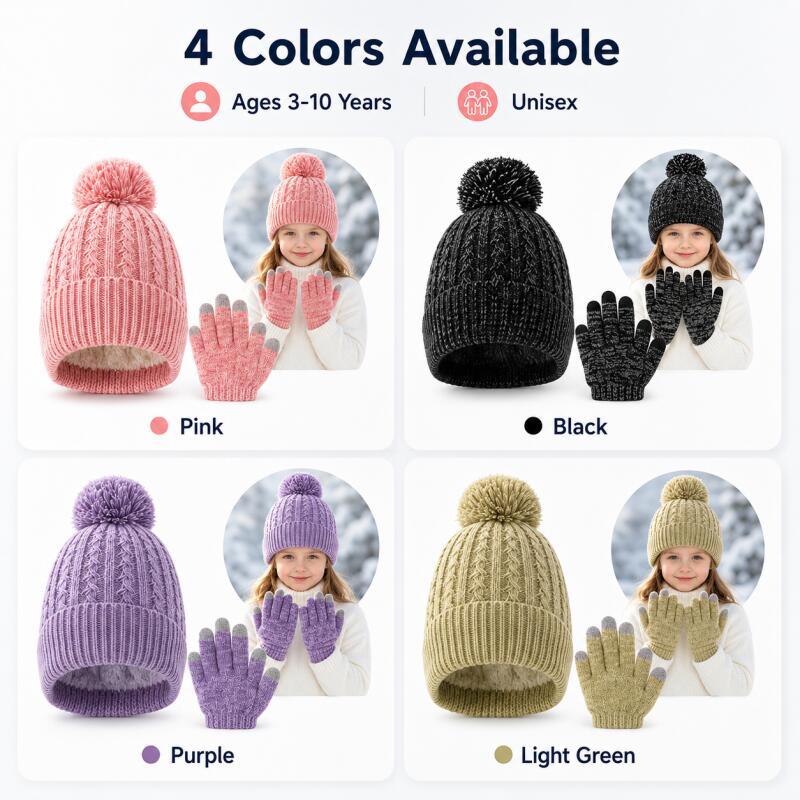 Kids Winter Knit Hat Touchscre - Knit Glove Touch Screen ulasan dan harga