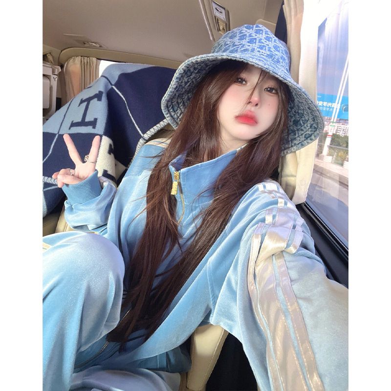 Advanced Light Blue Gold Velve - Winter Clothing Pk ulasan dan harga