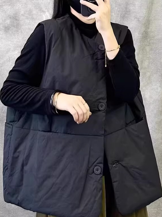 Retro Short Sleeveless Vest Wo - Winter Clothing Needs ulasan dan harga