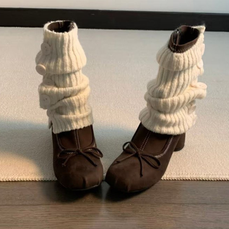 Bow High Heels Women Boots New - Winter Clothing Trends 2025 ulasan dan harga