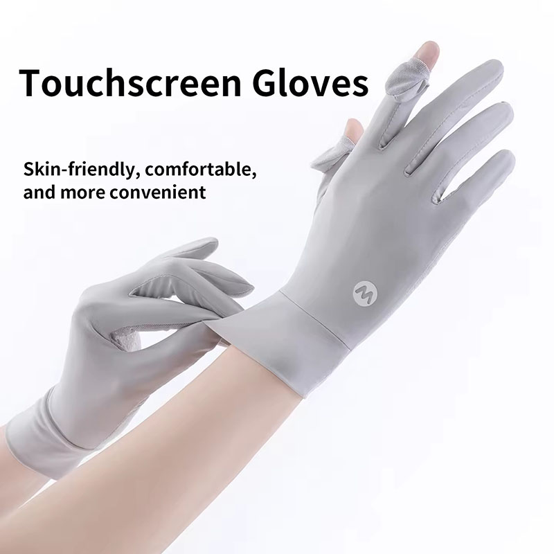 Sunscreen Ice Silk Breathable  - Knit Glove Touch Screen ulasan dan harga