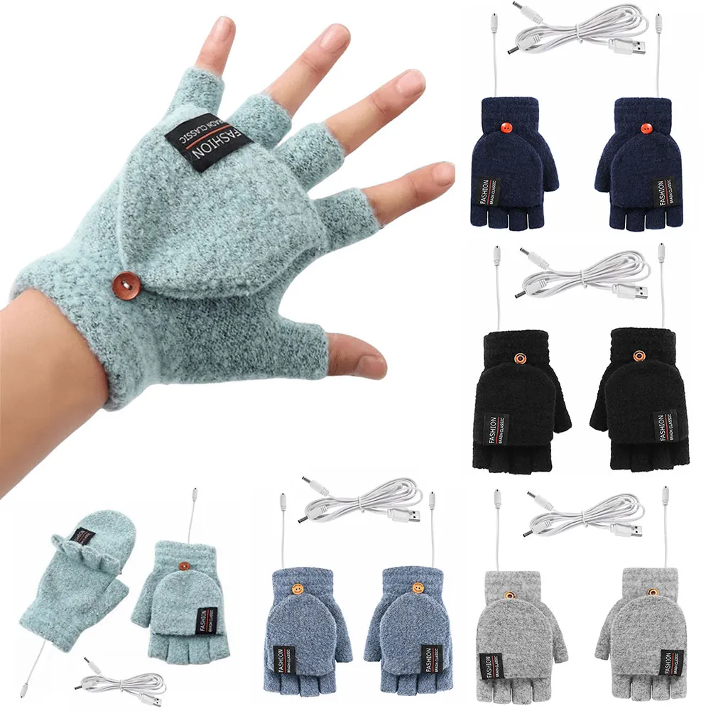 USB Electric Heated Gloves Win - Knit Glove Touch Screen ulasan dan harga