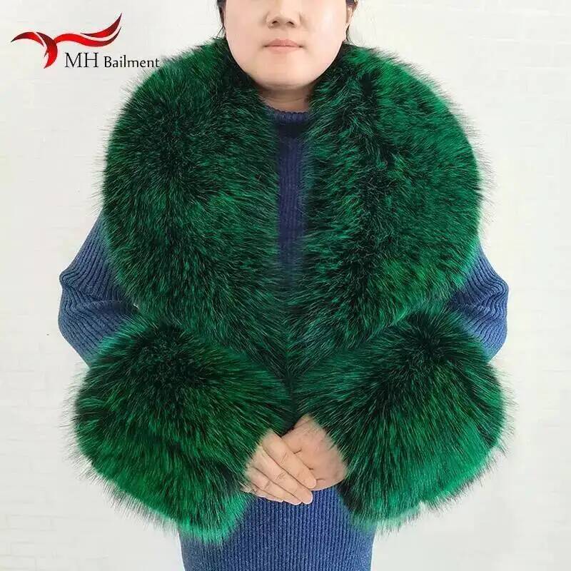 Large Women Faux Fox Fur Scarf - Winter Clothing Pk ulasan dan harga