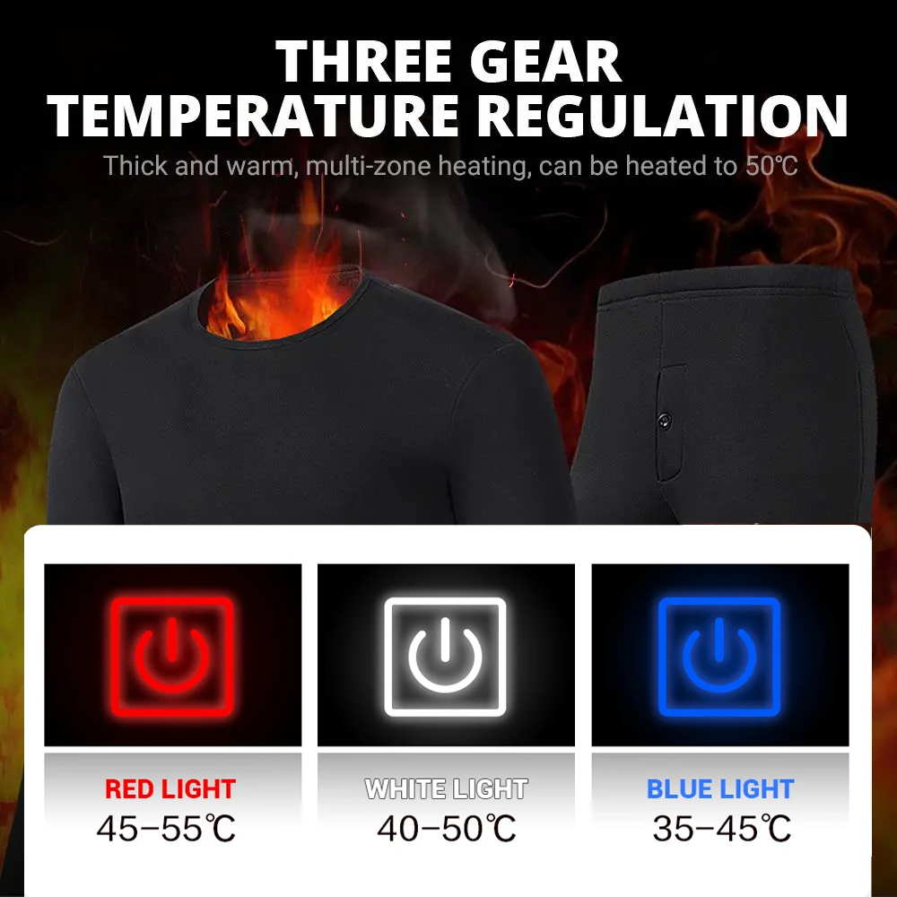 New 52 Areas Heated Underwear  - Winter Clothing For Men ulasan dan harga