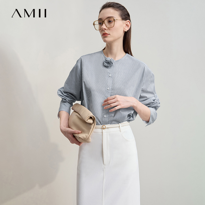 AMII Women's Shirt 2025 Autumn - Winter Clothing Trends 2025 ulasan dan harga