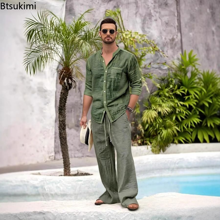 New Men's Casual Cotton Linen  - Winter Clothing For Men ulasan dan harga