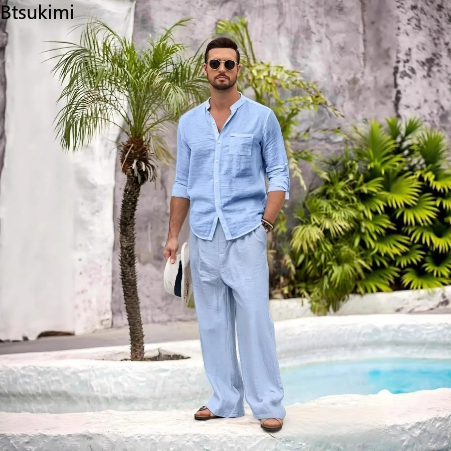 New Men's Casual Cotton Linen  - Winter Clothing For Men ulasan dan harga