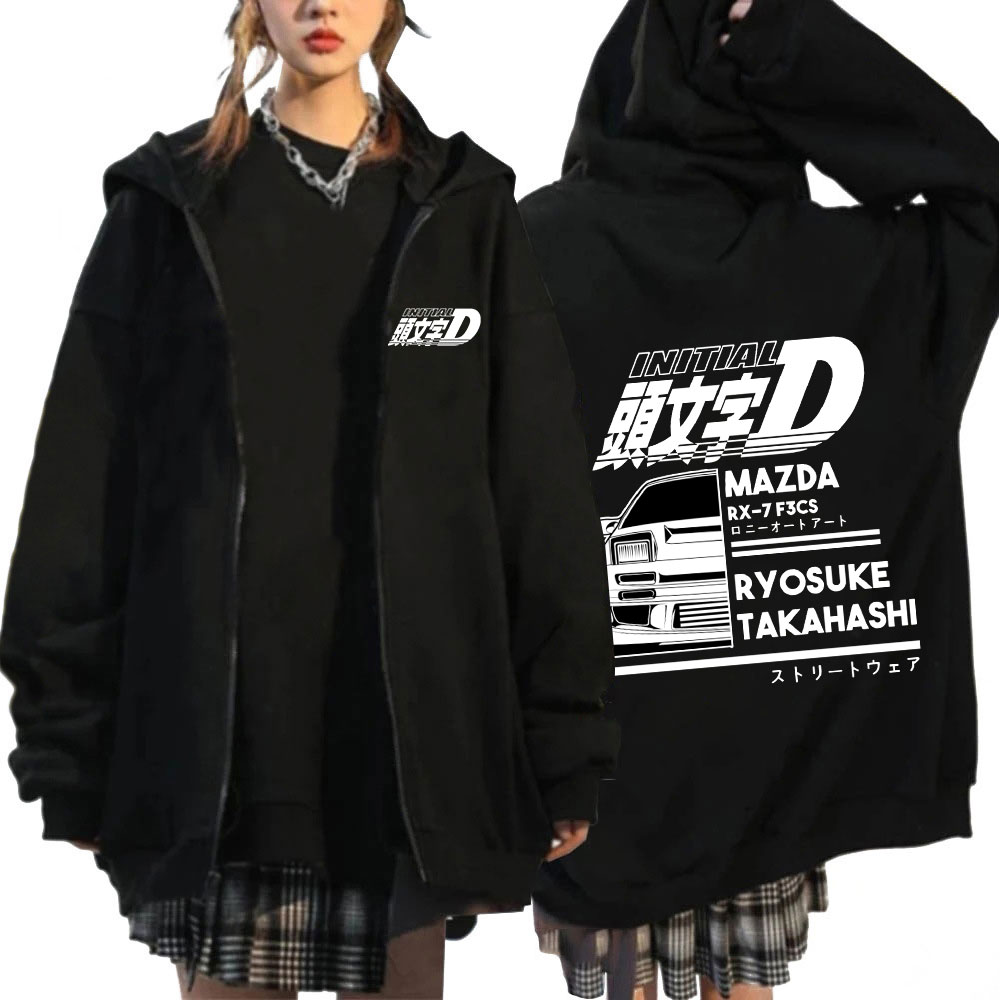 Initial D Zipper Hoodies Men's - Winter Under Clothing ulasan dan harga