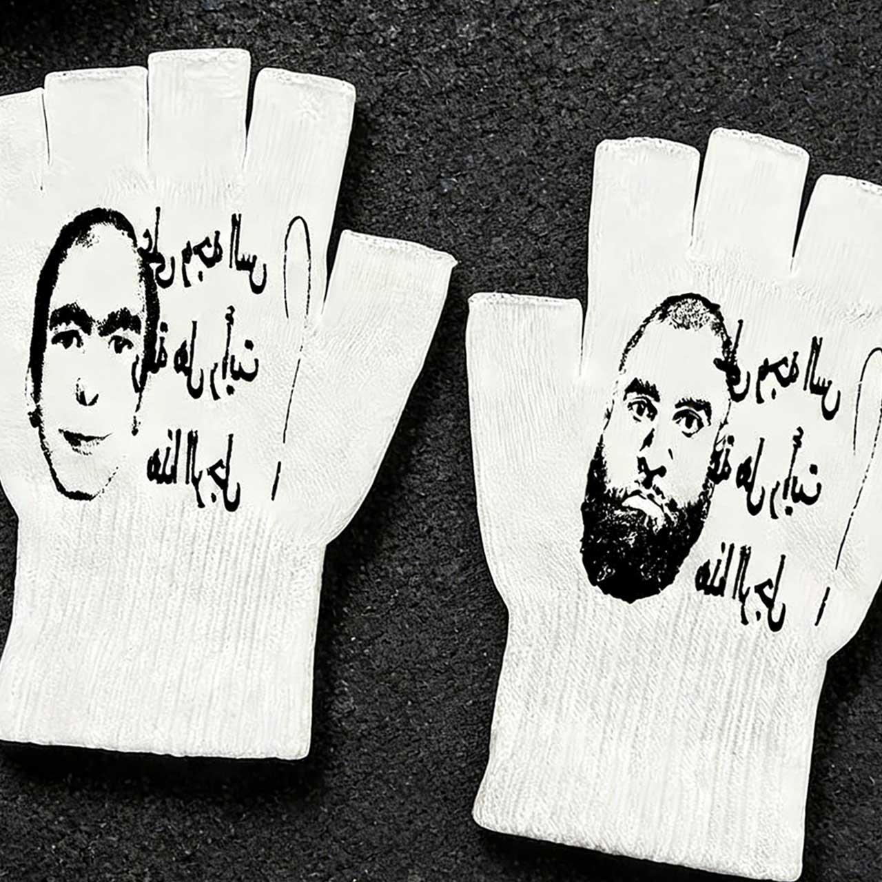 Y2K Retro Printed Fingerless G - Knit Glove Touch Screen ulasan dan harga