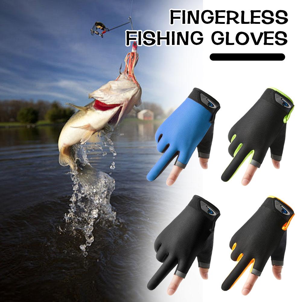 Summer Two Finger Cut Fishing  - Knit Glove Touch Screen ulasan dan harga