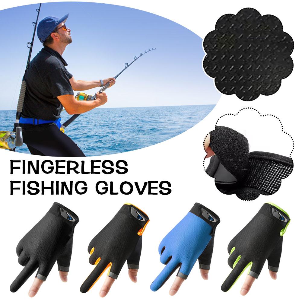 Summer Two Finger Cut Fishing  - Knit Glove Touch Screen ulasan dan harga