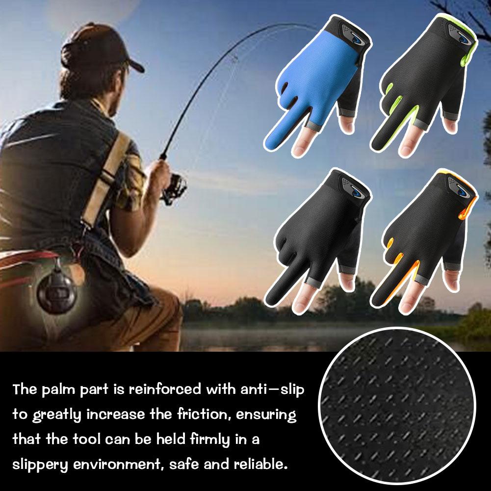 Summer Two Finger Cut Fishing  - Knit Glove Touch Screen ulasan dan harga