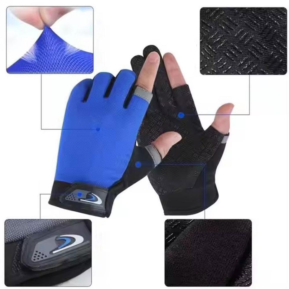 Summer Two Finger Cut Fishing  - Knit Glove Touch Screen ulasan dan harga