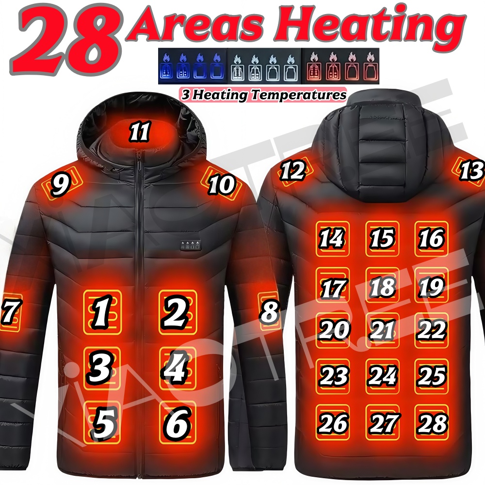 28 Areas Men Women's Heating J - Winter Clothing Pk ulasan dan harga