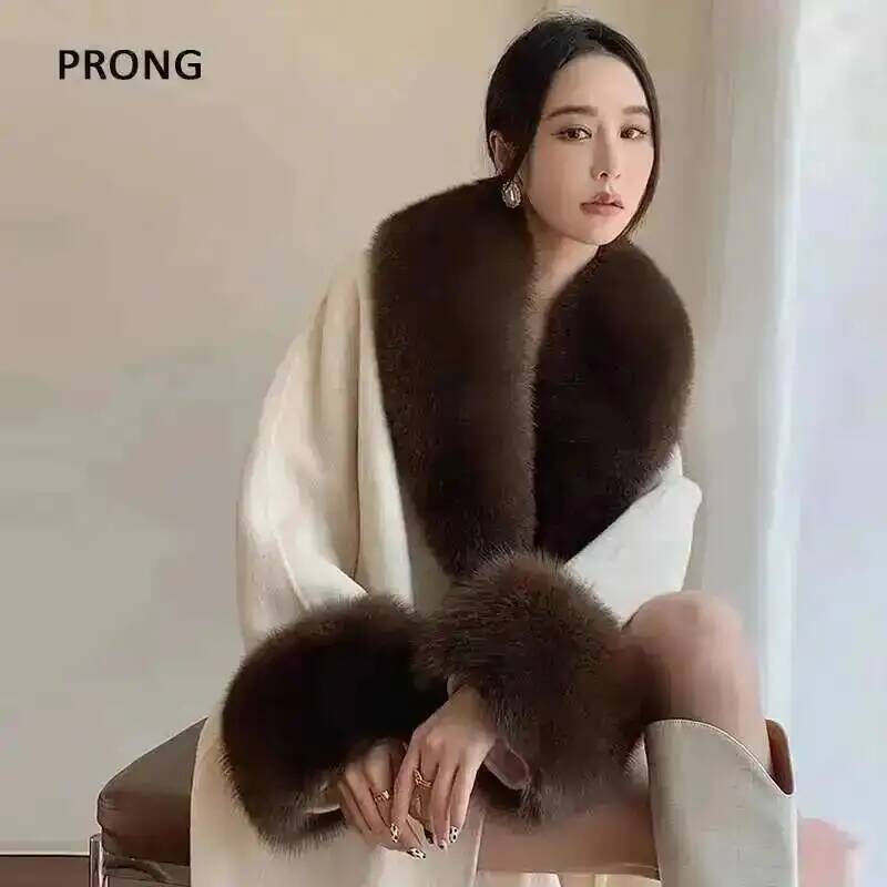 100% Real Fox Fur Collar Winte - Winter Clothing Pk ulasan dan harga