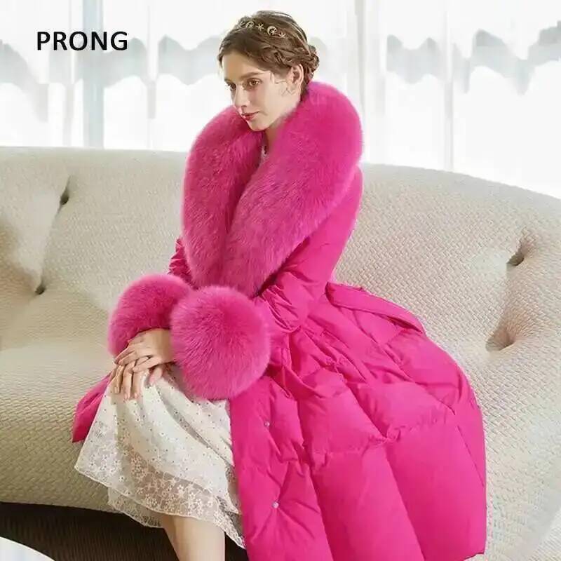 100% Real Fox Fur Collar Winte - Winter Clothing Pk ulasan dan harga