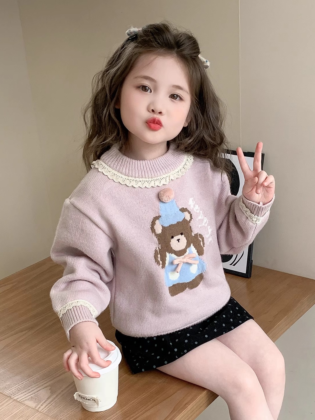 Sweet Style Bear Print Lace  G - Winter Under Clothing ulasan dan harga