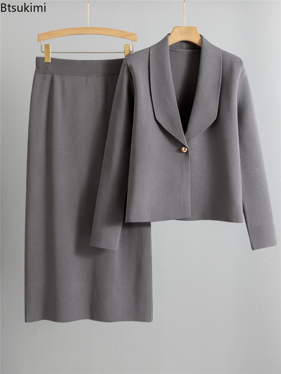 Autumn Winter Knitted Two-piec - Winter Clothing Pk ulasan dan harga