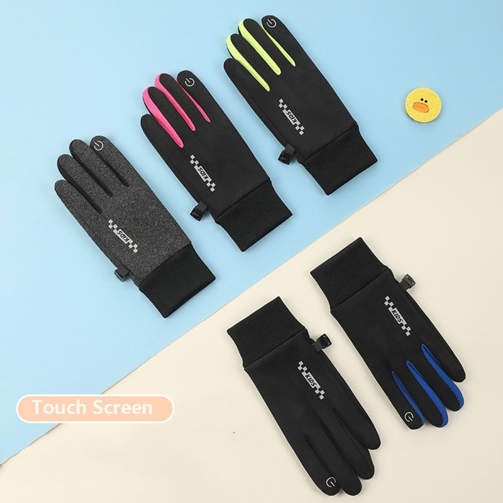 Non-slip Winter Children Bicyc - Knit Glove Touch Screen ulasan dan harga