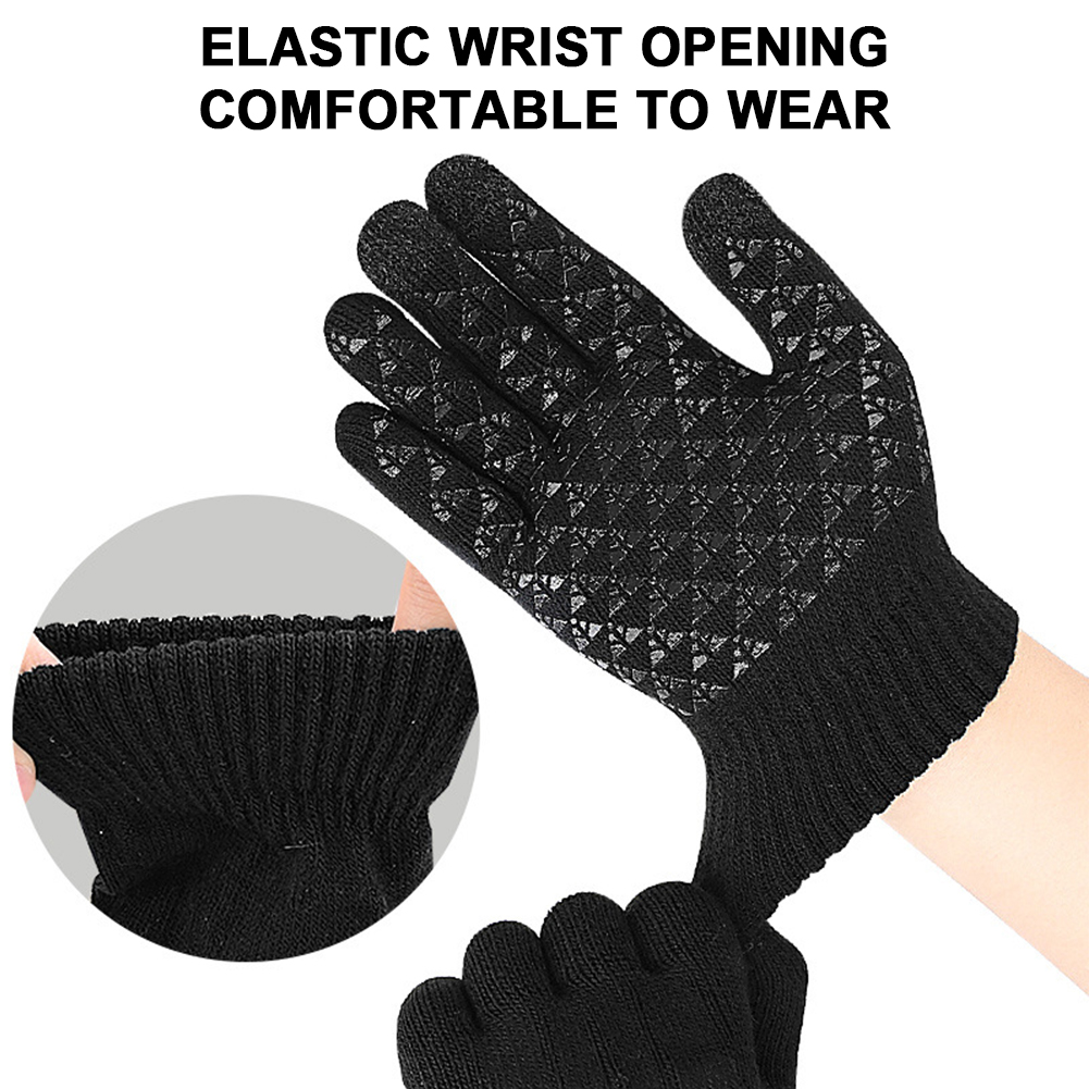 5-1Pairs USB Heated Knitted Gl - Knit Glove Touch Screen ulasan dan harga