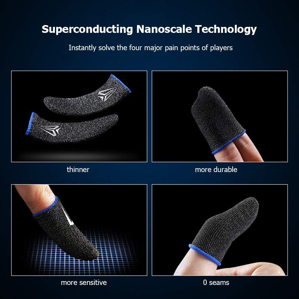 1 Pair Gaming Finger Sleeve Th - Knit Glove Touch Screen ulasan dan harga
